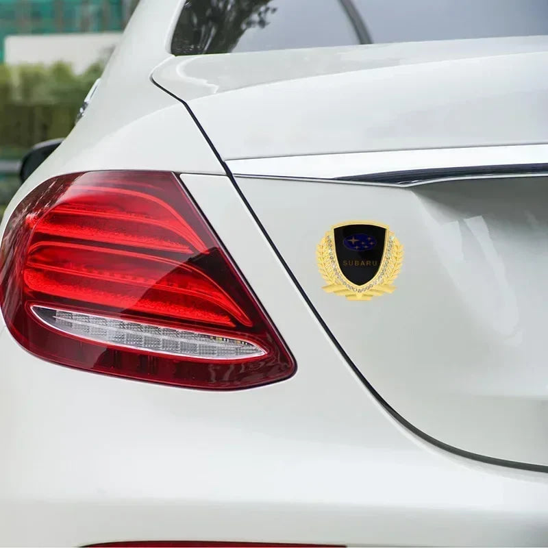 3D Car Window Side Emblem Rear Trunk Metal Badge Sticker Styling for Subaru Outback Impreza Forester Levorg XV STI Ascent Legacy