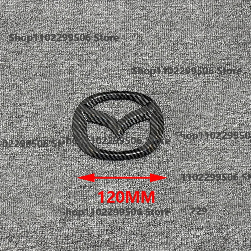 Car Front Grille Badge Trunk Emblem For 2014 15 16 17 18 19 Mazda 6 black Carbon steering wheel Rear Body Decal Accessories