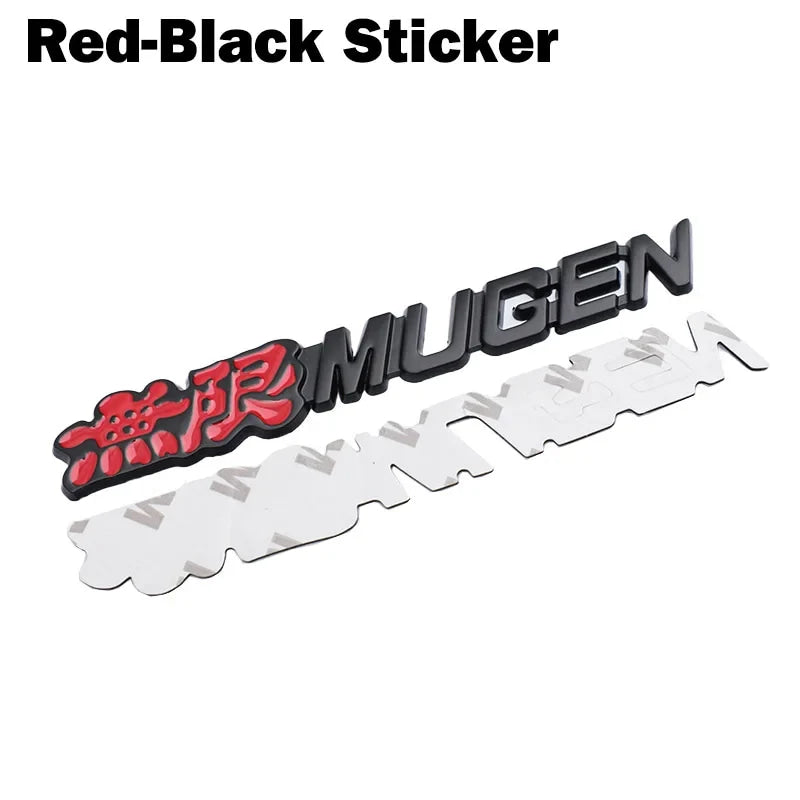 1 pcs 3D Chrome Metal Mugen Emblem Logo Rear Badge Car Trunk Sticker Car Styling for Honda Civic Accord CRV Fit
