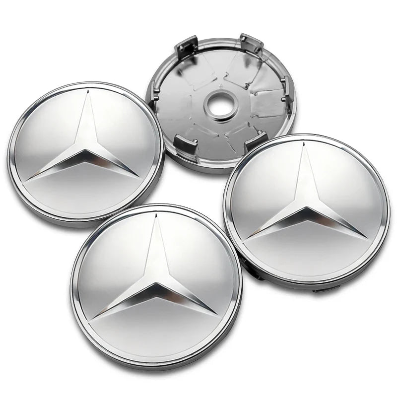 4Pcs 60mm 75mm Car Wheel Center Hub For Mercedes Benz AMG class W205 W203 GLC GLK W206 W220 W211 A180 Cap Rim Cover Accessories
