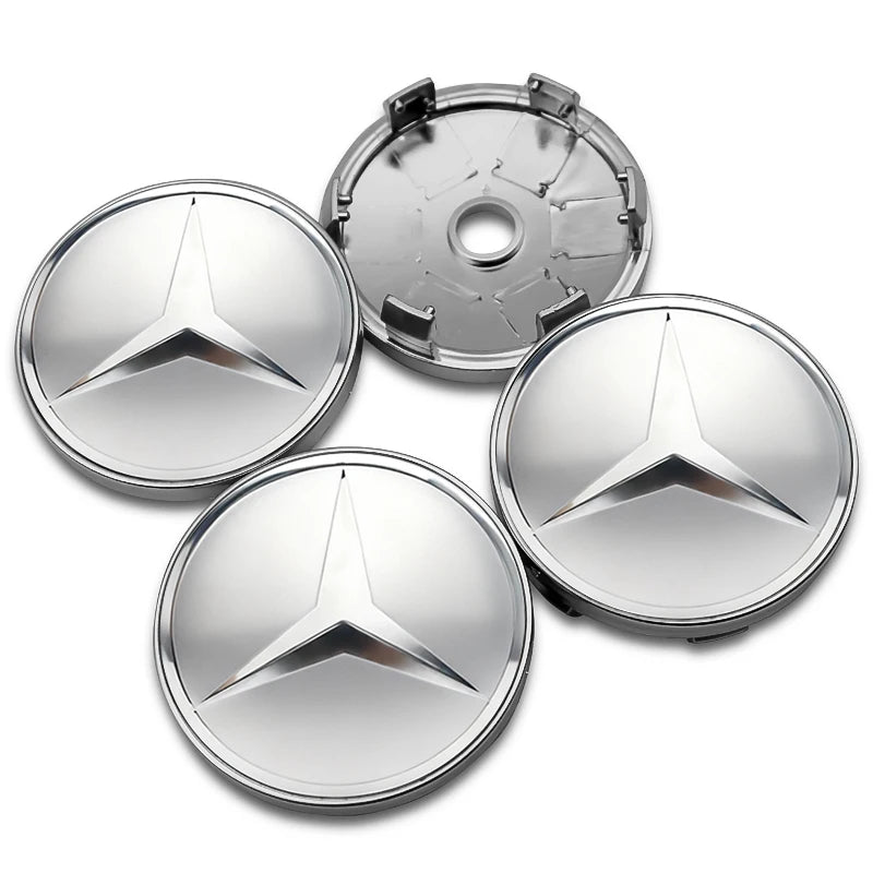 4Pcs 60mm 75mm Car Wheel Center Hub For Mercedes Benz AMG class W205 W203 GLC GLK W206 W220 W211 A180 Cap Rim Cover Accessories