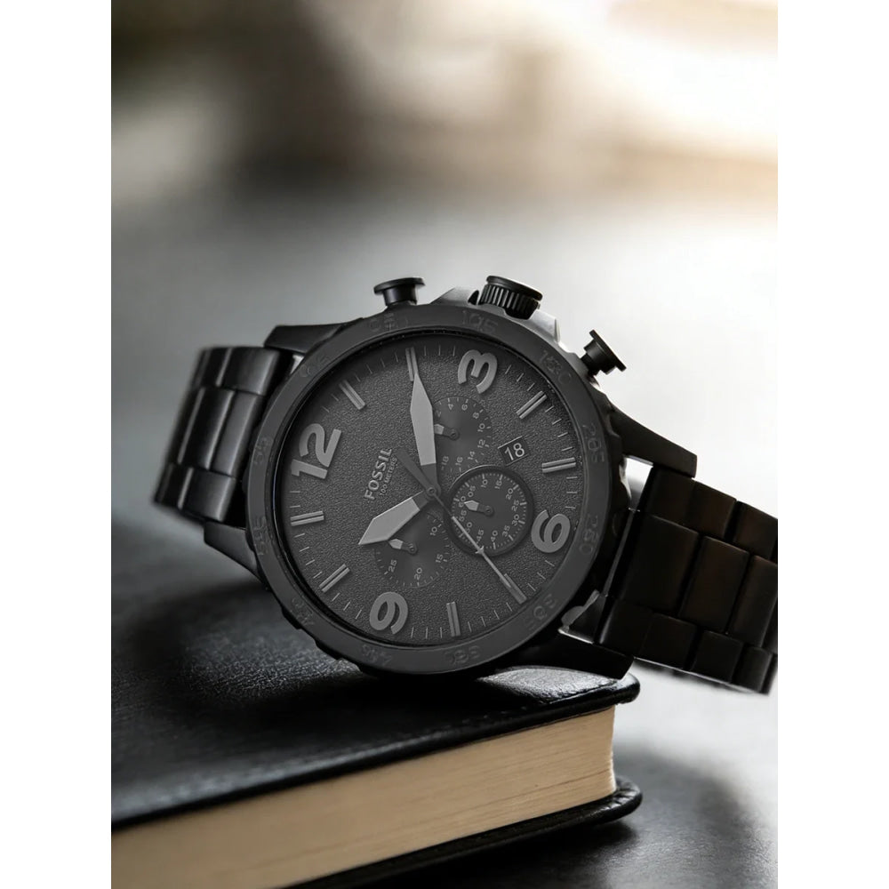 FOSSIL Men's Watch Original JR1401 Black Stainless Steel Chronograph Luxury Sport Quartz Wristwatch Relogio Masculino Reloj Homb