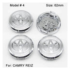 4Pcs 57/62mm Car Wheel Center Hub Cap Rim Cover For Toyota Corolla RAV4 LEVIN Yaris C-HR Camry Prado Prius Car Auto Accessories