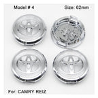 4Pcs 57/62mm Car Wheel Center Hub Cap Rim Cover For Toyota Corolla RAV4 LEVIN Yaris C-HR Camry Prado Prius Car Auto Accessories