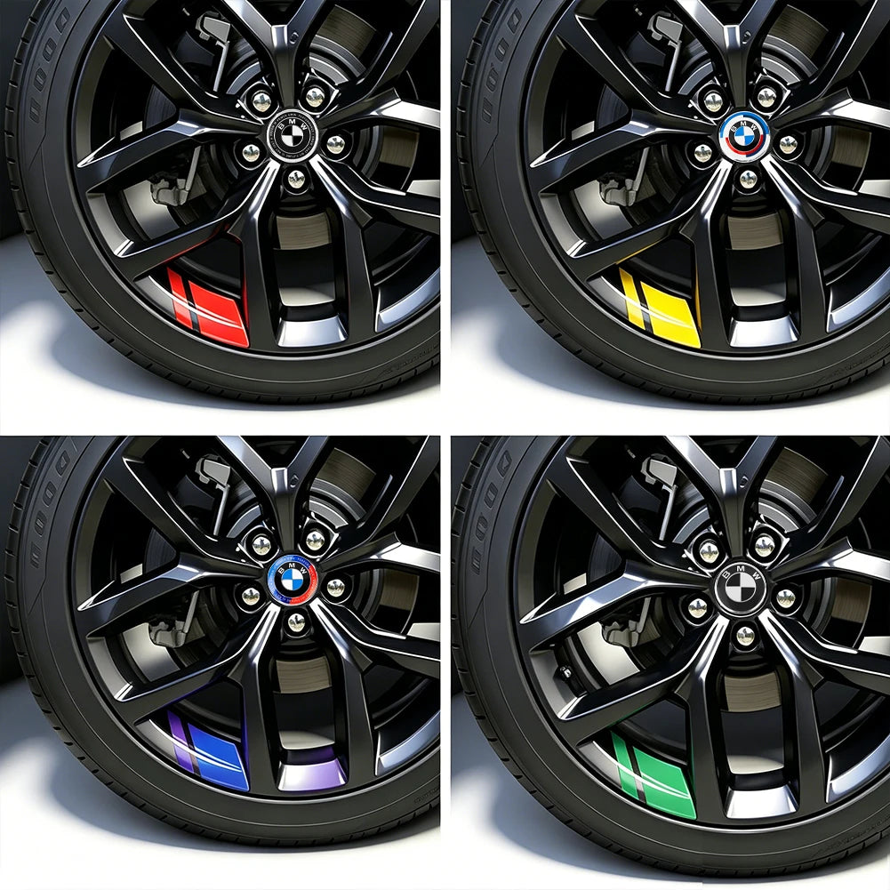 4Pcs 56mm Wheel Center Caps Emblem Badge Sticker Accessories For BMW G80 G06 G07 G42 G14 G15 G16 F82 F20 F21 F83 M2 M3 M4 M5 M8