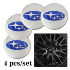 4Pcs Auto Wheel Stickers Car Center Hub Cap Decal For Subaru STI WRX Forester Impreza Legacy Outback XV WAS Ascent Atenza BRZ