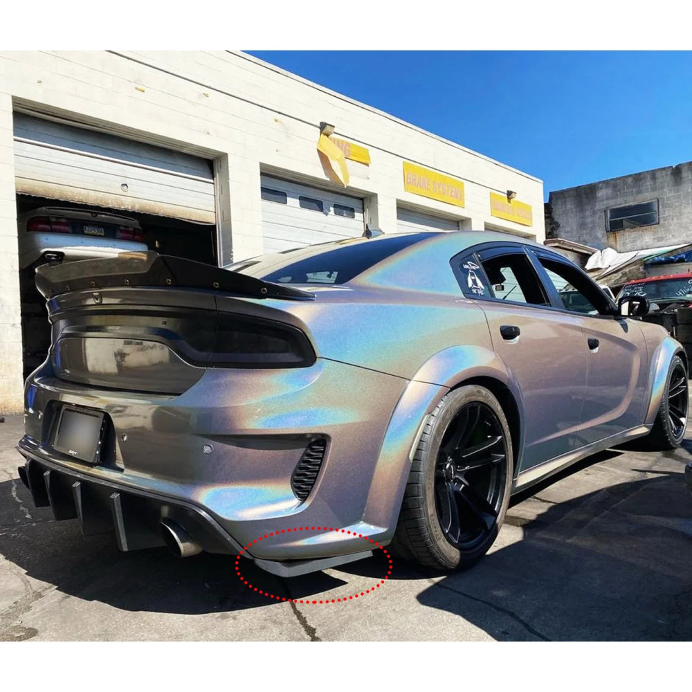 2Pcs/Set Glossy Black JDM Racing Rear Bumper Lip Canard Protector Splitter Diffuser Valence Spoiler Fin Trim W/ Screws Universal