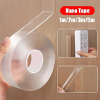 Nano cinta adhesiva de doble cara Extra fuerte, transparente, sin rastro, reutilizable, impermeable, para el hogar, 5m/3/2m/1m