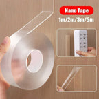Nano cinta adhesiva de doble cara Extra fuerte, transparente, sin rastro, reutilizable, impermeable, para el hogar, 5m/3/2m/1m