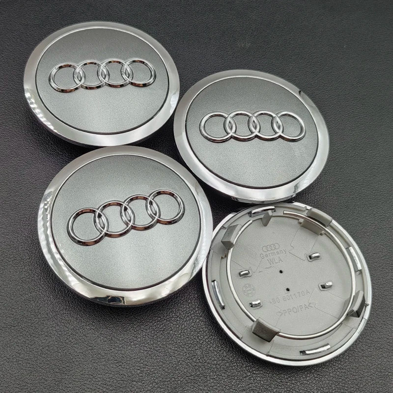 4pcs 60mm 61mm 68mm  Audi Hub Caps Car Wheel Center Caps  For Audi A1 A2 A3 A4 A5 A6 A7 A8 S3 S6 Q3 Q5 Q7 Accessories