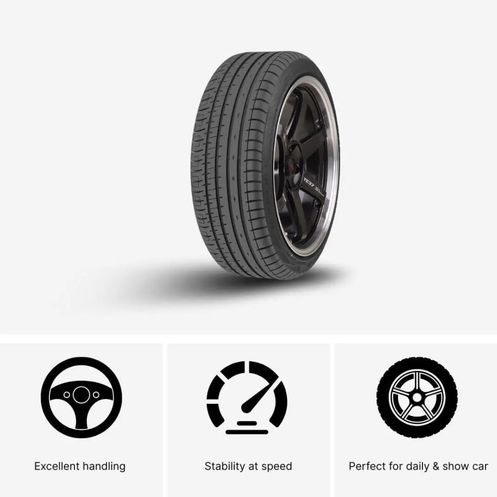195/45R15 All-Season Passenger Car Performance Radial Tire, 78V Load Range SL, BSW Black Side Wall UTQG 400AA