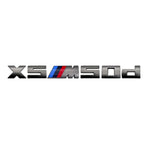 7.3cm for M logo new gray ABS letter sticker trunk badge For BMW X3 M40D 40I X4 M40D X5 M50D 50I X6 M50D 50I X7 M50D 50I