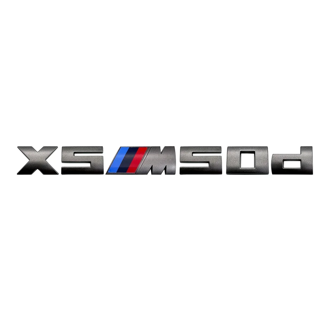 7.3cm for M logo new gray ABS letter sticker trunk badge For BMW X3 M40D 40I X4 M40D X5 M50D 50I X6 M50D 50I X7 M50D 50I