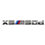 7.3cm for M logo new gray ABS letter sticker trunk badge For BMW X3 M40D 40I X4 M40D X5 M50D 50I X6 M50D 50I X7 M50D 50I