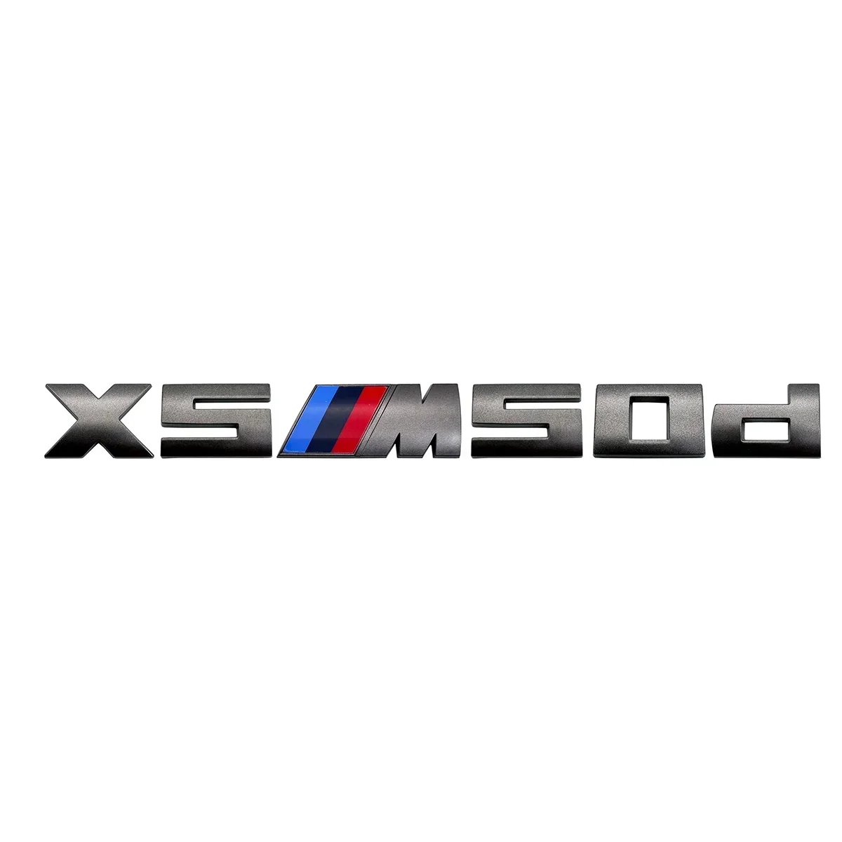 7.3cm for M logo new gray ABS letter sticker trunk badge For BMW X3 M40D 40I X4 M40D X5 M50D 50I X6 M50D 50I X7 M50D 50I