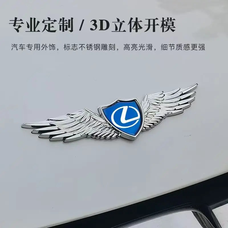 Front hood or Rear trunk Emblem Eagle wing Badge Stickers For Lexus CT200H IS250 ES LS LC NX UX RX RZ GX LX LM GX470 RX300 ES200