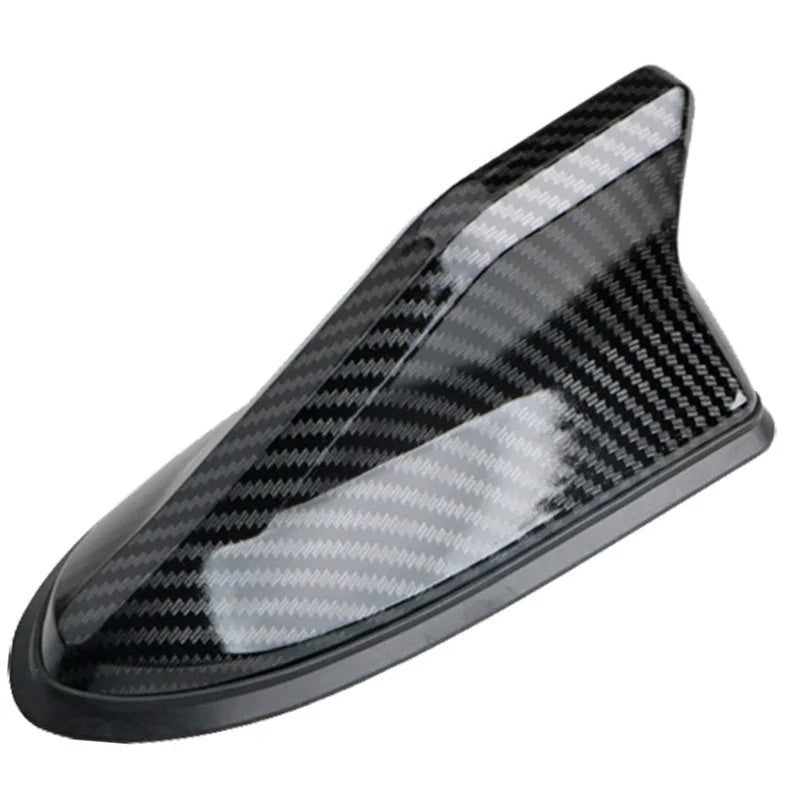 16cm Universal Carbon Fiber Look Car Roof Top Mount Shark Fin Aerial Antenna Toppers Auto Radio AM FM Antenna Signal Amplifier