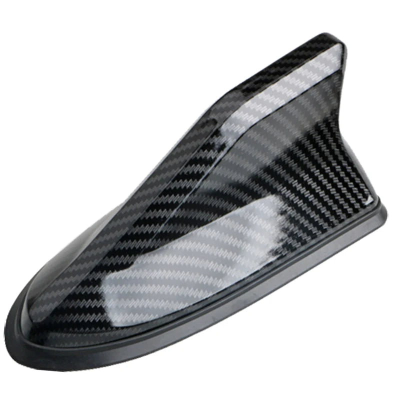 16cm Universal Carbon Fiber Look Car Roof Top Mount Shark Fin Aerial Antenna Toppers Auto Radio AM FM Antenna Signal Amplifier