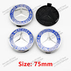 4pcs 56mm 75mm Car Wheel Center Hub Caps Cover Auto Accessories Mercedes Benz Amg C180 C200 C260 W108 W124 W126 W140 W168 W176