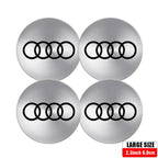 56/60/65MM Car Wheel Hub Caps Auto Emblem Tyre Center Covers Accessories For Audi A1 A2 A3 A4 A5 A6 A7 A8 Quyttro Sline RS Q2 Q3