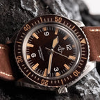 Hruodland F025 Retro Sport Men Watch HZ2565 Automatic Mechanical Stainless Steel Leather Strap Diving  reloj hombre watch for me