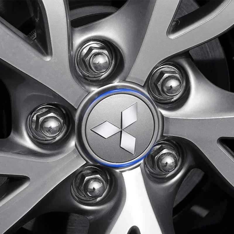 4Pcs Wheel Center Hub Caps Replacement Wheel Hub Emblem for Mitsubishi Outlander Lancer 10 9 ASX RALLIART Eclipse L200 Pajero