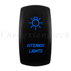 12V 20A Blue Led Car Boat Laser Rocker Switch ON OFF, (ON) OFF, ON OFF ON, (ON) OFF ON, (ON) OFF (ON) Waterproof