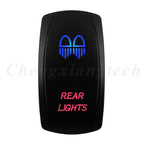Waterproof 5 Pins SPST On/Off Rocker Switch Blue & Red Led 20A/12V 10A/24V Toggle Switch GPS for Cars,Trucks, RVs, Boats
