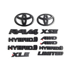Overlays NEW 2019-2024 Suitable for Toyota Rav4 XLE XSE AWD Hybrid Matte Blackout Emblems Kits