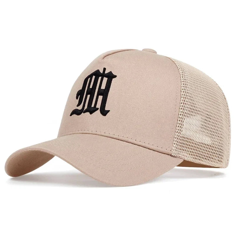 Unisex Personality Letter Embroidery Baseball Net Caps Spring Summer Outdoor Fishing Hat Adjustable Casual Hats Sunscreen Hat