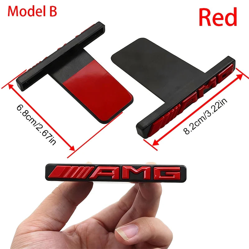 For Mercedes Benz W203 W204 W205 W210 w211 W124 W169 W176 W177 W202 ABS 3D AMG Logo Emblem Car Front Grille Badge accessories