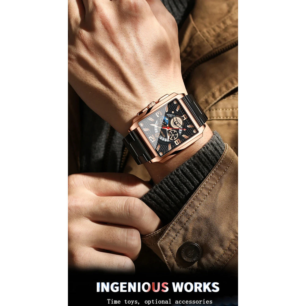 BINBOND Luxury quartz wristwatches luminous waterproof auto date chronograph men's watch business sport fashion casual reloj