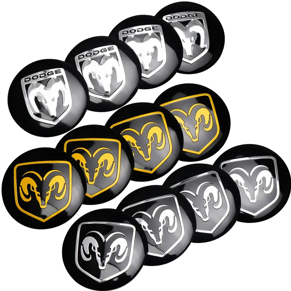 56MM Car Wheel Center Cover Sticker Hub Cap Accessories For Dodge Durango Caliber Dakota Neon SRT SXT Nitro Avenger Dart Viper