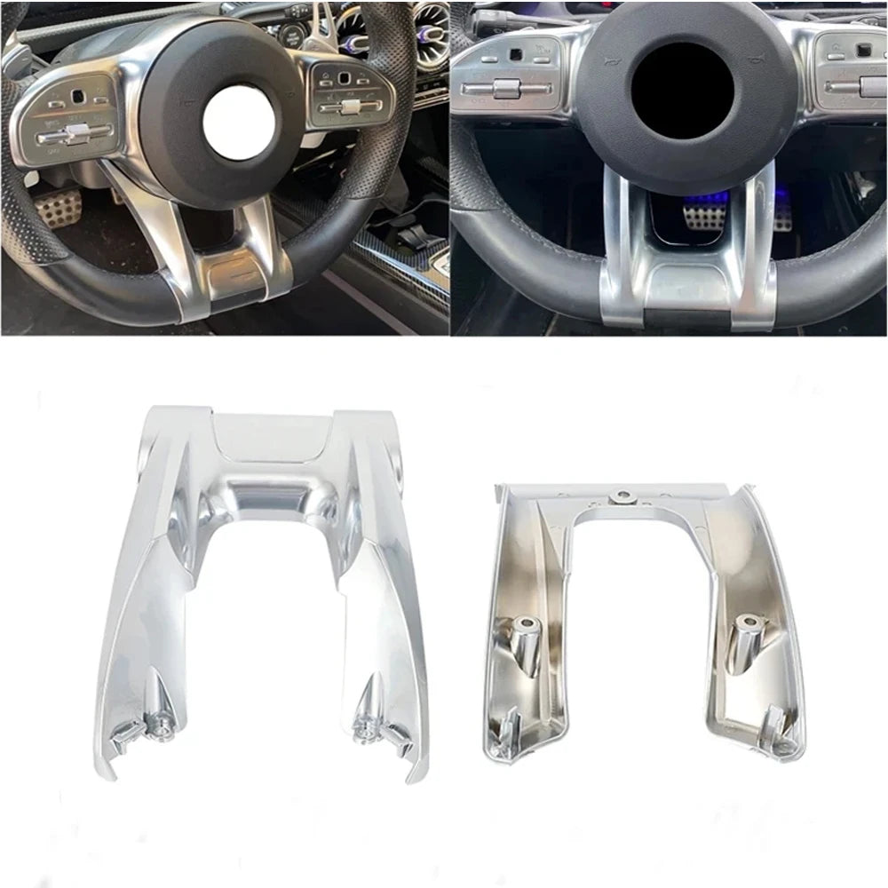 Car Steering Flat Wheel Lower Trim Cover For Mercedes Benz AMG 2019+ Sport A W177 B W247 C W205 E W213 G W463 GLS W257 Class