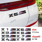 3D ABS For BMW M Logo X1 X2 X3 X4 X5 X6 X7 E84 E83 F39 F48 G01 Car Letter Rear Trunk Bumper Emblem Sticker Decal Badge Styling