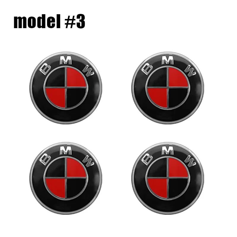 4Pc 56mm 60mm 65mm Car Wheel Center Hub Cap Rim Cover Stickers For BMW E36 E39 E46 E60 E90 E90 F01 F10 F30 G01 G20 G21 G30 G11 M