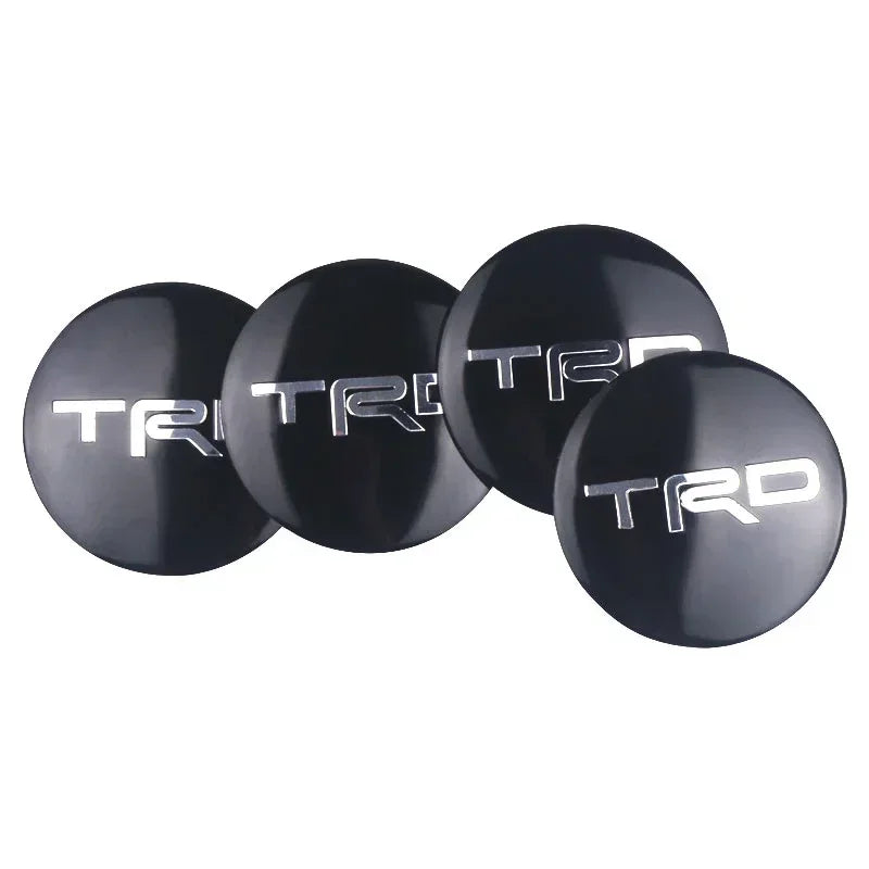 4Pcs 56MM Car Styling Aluminum Wheel Center Hub Caps Stickers For Toyota Rav4 Corolla Camry Aqua Yaris Cross Auris TRD GR Sport