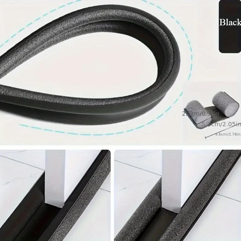 A Sealing Strip Door Seam Door Bottom Sealing Strip Sound Insulation Wind Strip Foam Tape Bedroom Door Gap Waterproof Handwork - VibraStore
