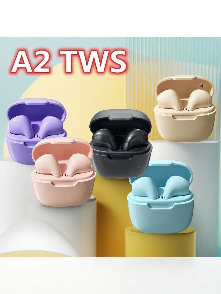 A2Pro TWS True Wireless Bluetooth Macaron Headphones V5.3 Ultra - long Battery Life and Stereo Low - latency Gaming Sports Headset - VibraStore