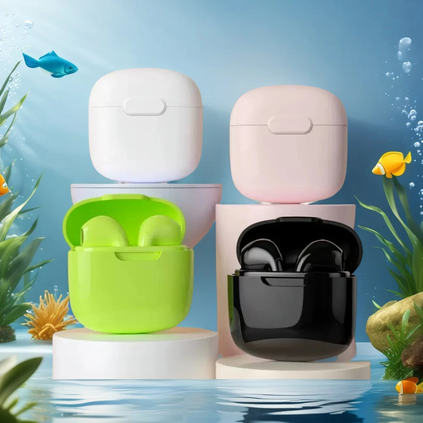 A2Pro TWS True Wireless Bluetooth Macaron Headphones V5.3 Ultra - long Battery Life and Stereo Low - latency Gaming Sports Headset - VibraStore