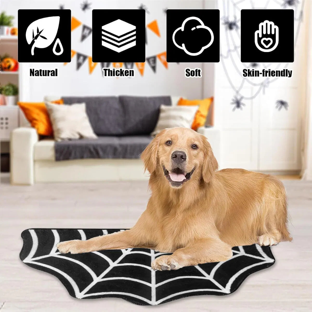 Spider Web Bath Mat 19.7 X 31.5 In Large Spider Web Rugs For Bedroom Gothic Home Decor Witchy Horror Goth Room Rugs Machine Washable Non-Slip Area Rugs For Front Door Kitchen