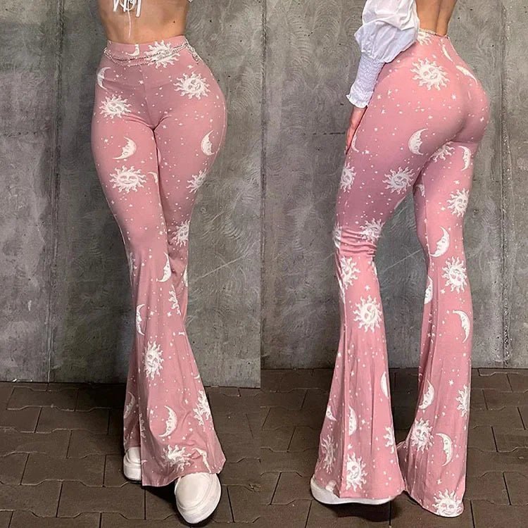 Abstract Print Slim Leggings Yoga Pants Casual Trousers Long Pants Fashionable Autumn Winter New Arrival Women's Clothing - VibraStore