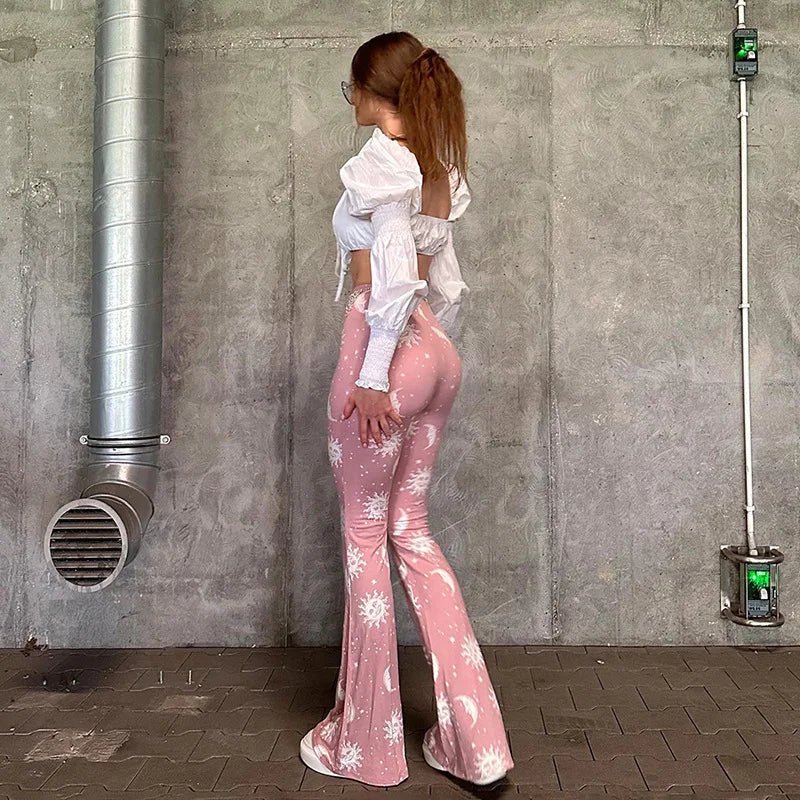 Abstract Print Slim Leggings Yoga Pants Casual Trousers Long Pants Fashionable Autumn Winter New Arrival Women's Clothing - VibraStore