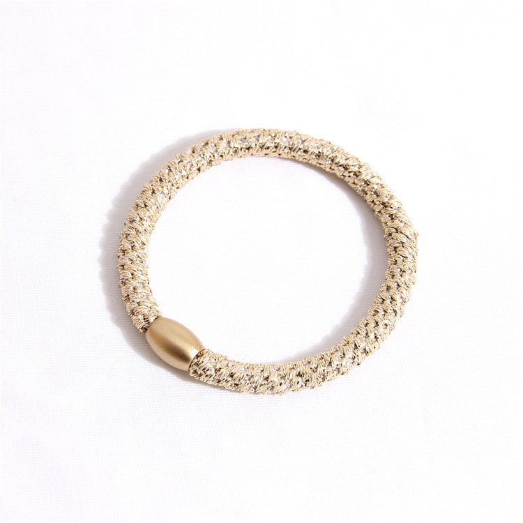 Accessories Thick Leather Cover Durable Base Rubber Hair Rope Headdress - VibraStore