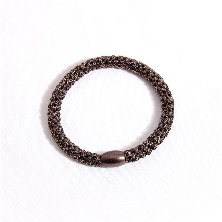 Accessories Thick Leather Cover Durable Base Rubber Hair Rope Headdress - VibraStore