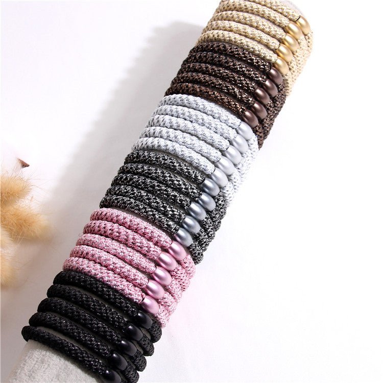 Accessories Thick Leather Cover Durable Base Rubber Hair Rope Headdress - VibraStore