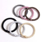 Accessories Thick Leather Cover Durable Base Rubber Hair Rope Headdress - VibraStore