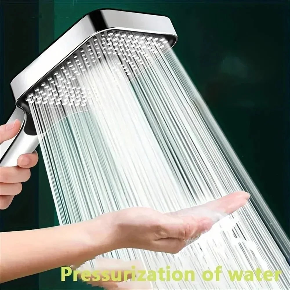 Adjustable Shower Head 3 Mode Rainfall Shower Large Flow Showerhead High Pressure Water Saving Shower Mixer Bathroom Accessories - VibraStore