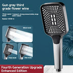 Adjustable Shower Head 3 Mode Rainfall Shower Large Flow Showerhead High Pressure Water Saving Shower Mixer Bathroom Accessories - VibraStore