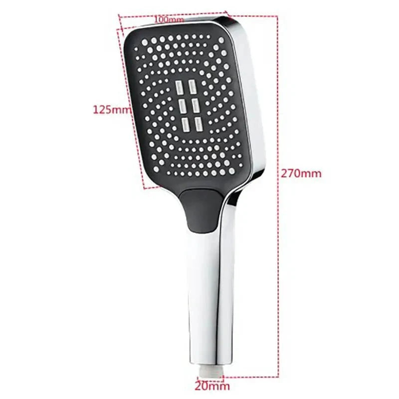 Adjustable Shower Head 3 Mode Rainfall Shower Large Flow Showerhead High Pressure Water Saving Shower Mixer Bathroom Accessories - VibraStore